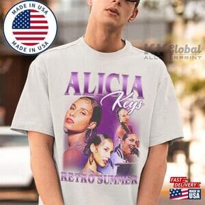 Alicia Keys Shirt Retro Style Summer Tour Fan Gift T-shirt